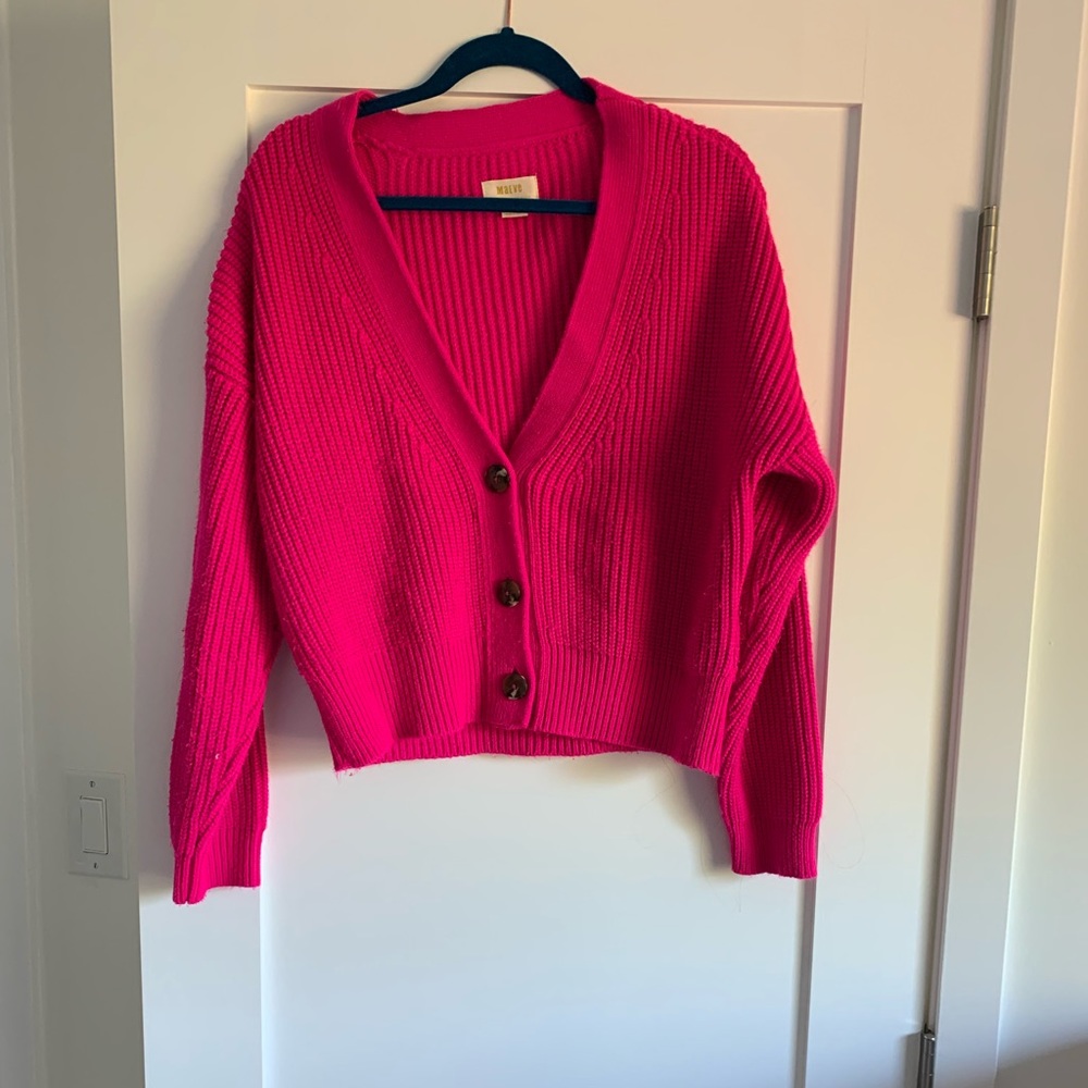 Hot Pink Maeve by Anthropologie Cardigan